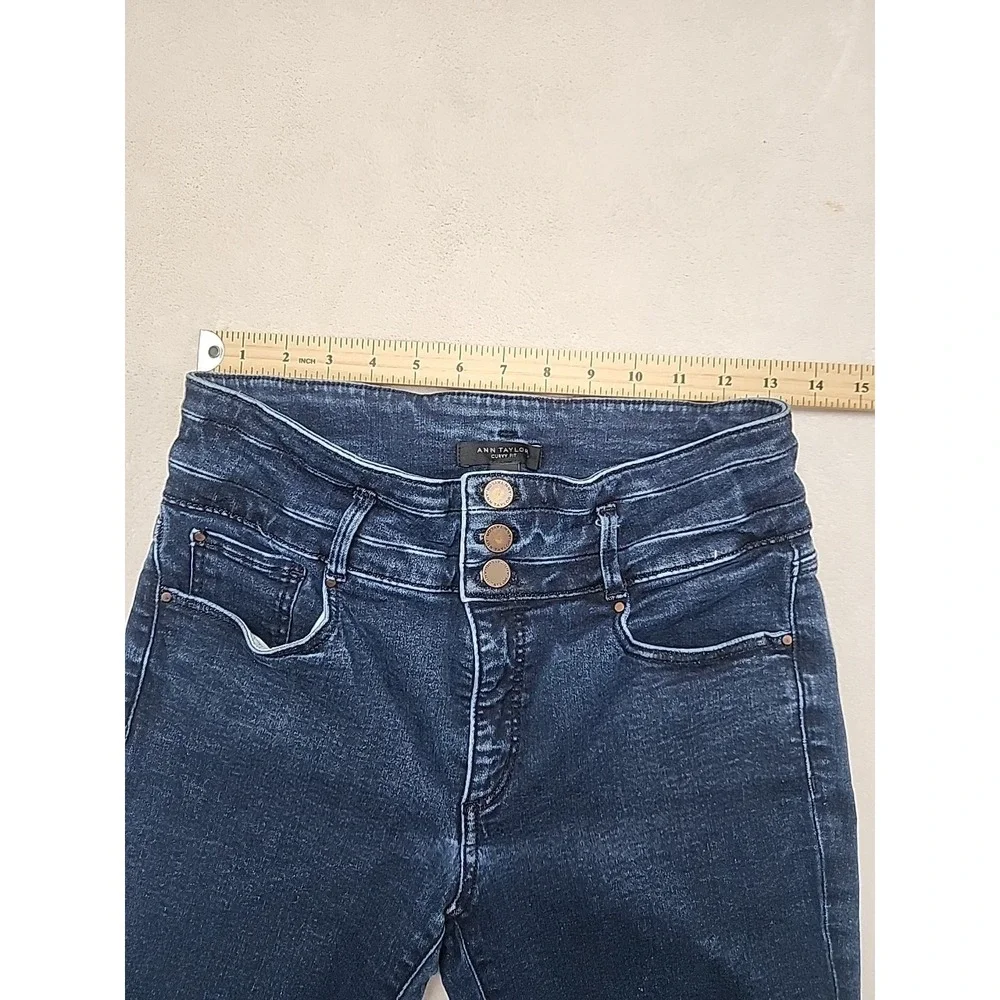 Ann Taylor The Skinny Ankle Curvy‎ Fit Jeans Women's Size 6 Dark Wash Blue